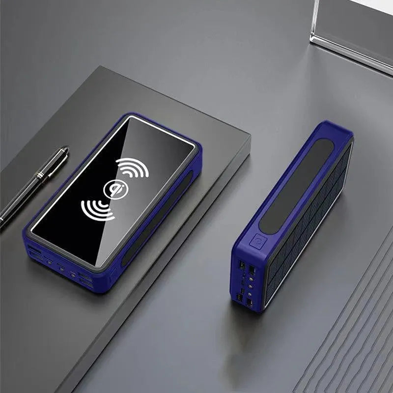 Outdoor camping power supply stall solar energy with digital display and flashlight in multiple colours