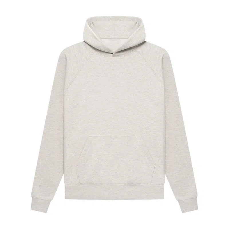 American Vintage heavyweight loose fit cotton hoodie with raglan sleeves and 3D patch pocket in 1977 Black Iron