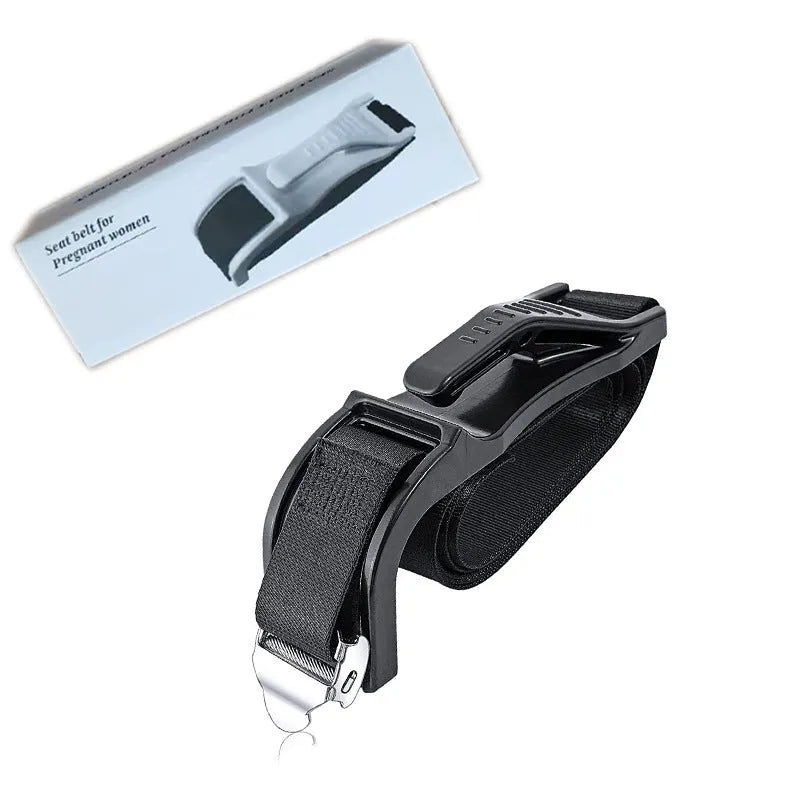 Black ABS metal buckle pregnant women's anti-strangulation safety belt for car travel