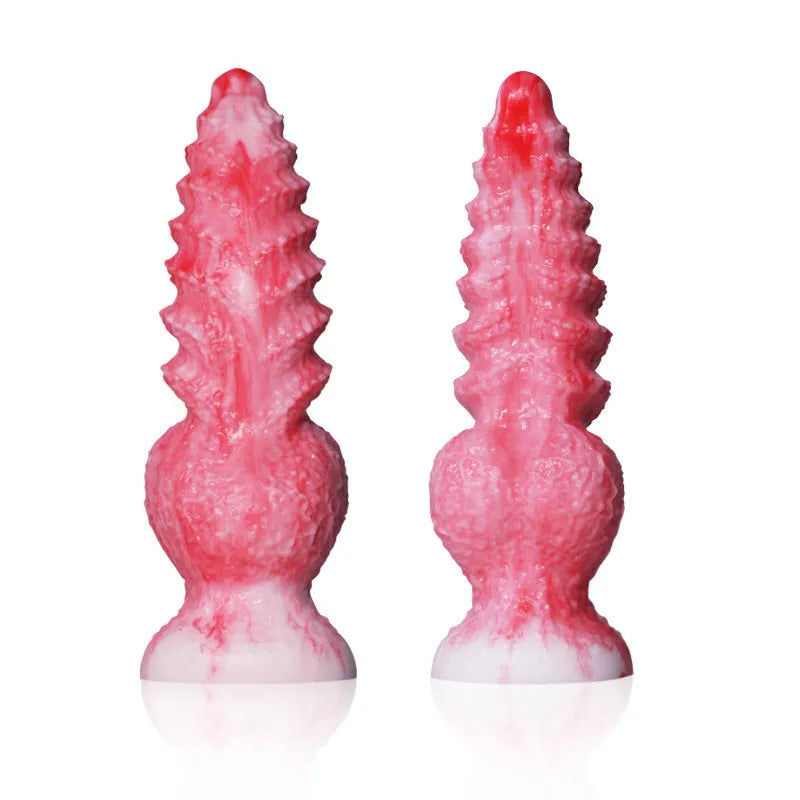 Pink platinum silicone shaped penis women's masturbation device sex toy