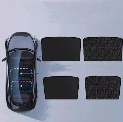 Ice crystal skylight sun visor in beige for general vehicle thermal insulation and sun protection