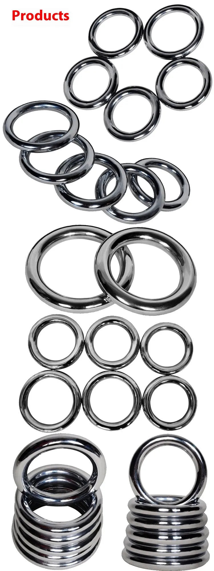 Wing Chun Iron Arm Steel Training Ring in three sizes with electroplated finish