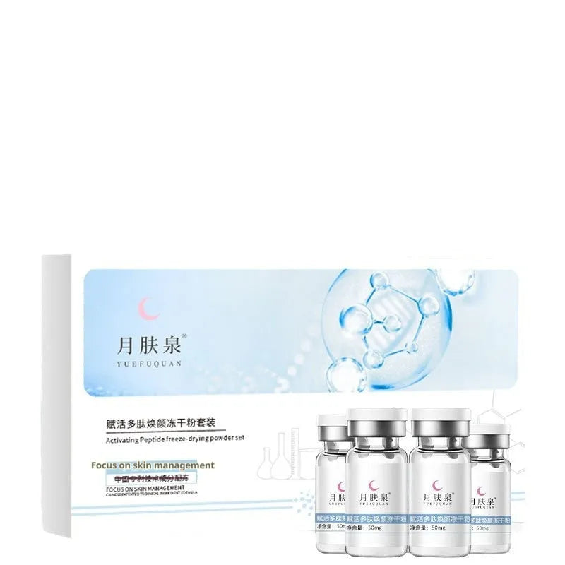 Freeze-dried peptide powder kit with activator for repairing fine lines and acne marks