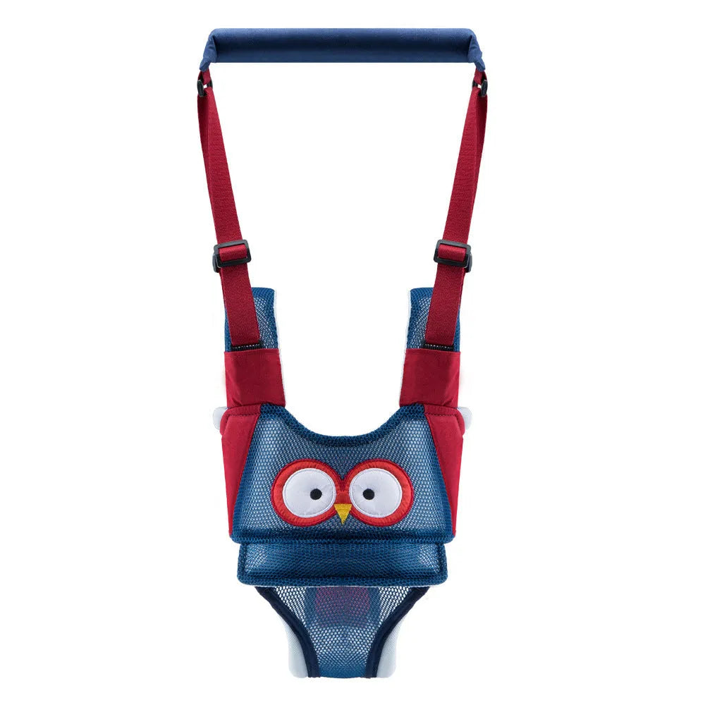 Cotton baby walking harness belt in blue colour with adjustable straps for toddler walking assistance
