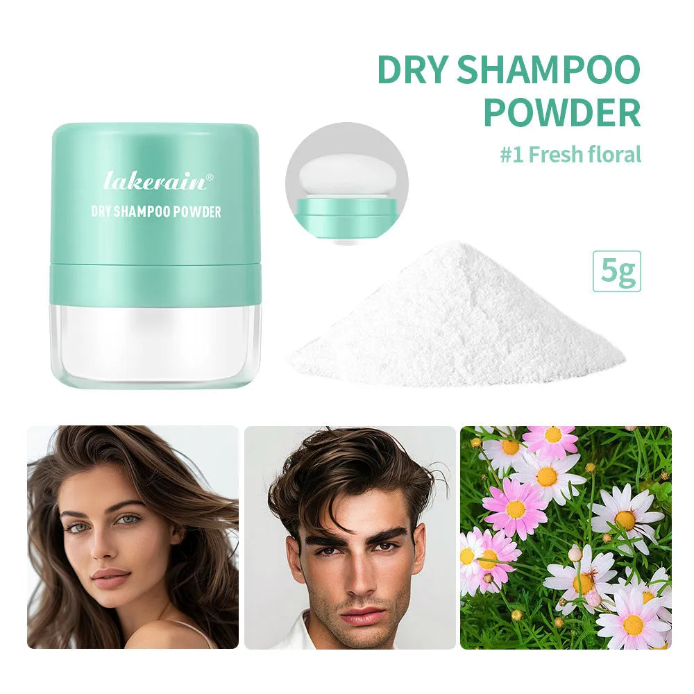 5g disposable hair dry cleaning powder with sponge headband and mirror for bangs refresh