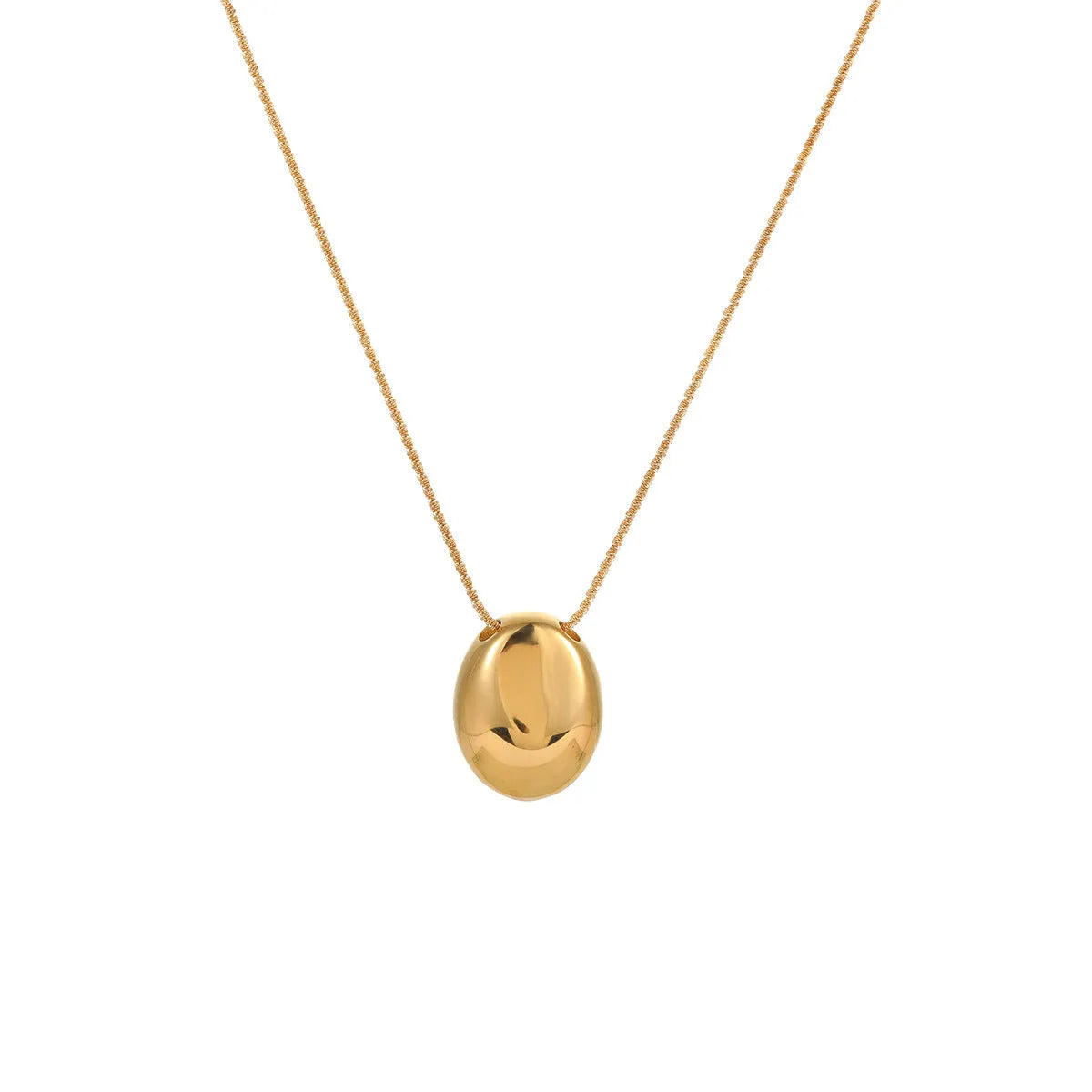 Gold-plated geometric pendant necklace with adjustable stainless steel chain 41-50cm length