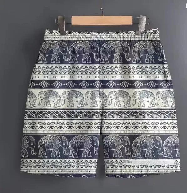 Men's polyester sports shorts in multiple patterns including stripes and camouflage available sizes S to 5XL