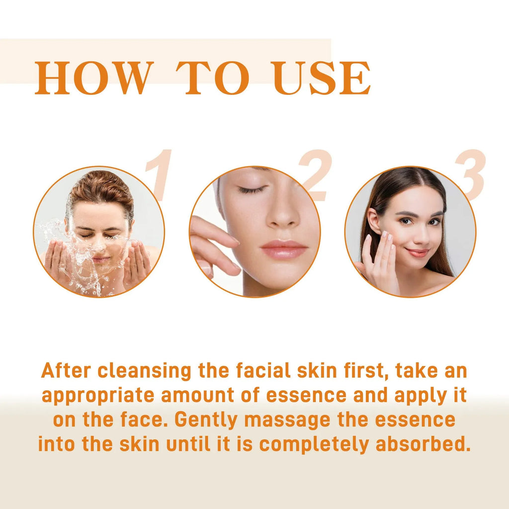 Squalane face serum in a PET bottle with vitamin C, hyaluronic acid, collagen for hydration, 3x3x10.5cm