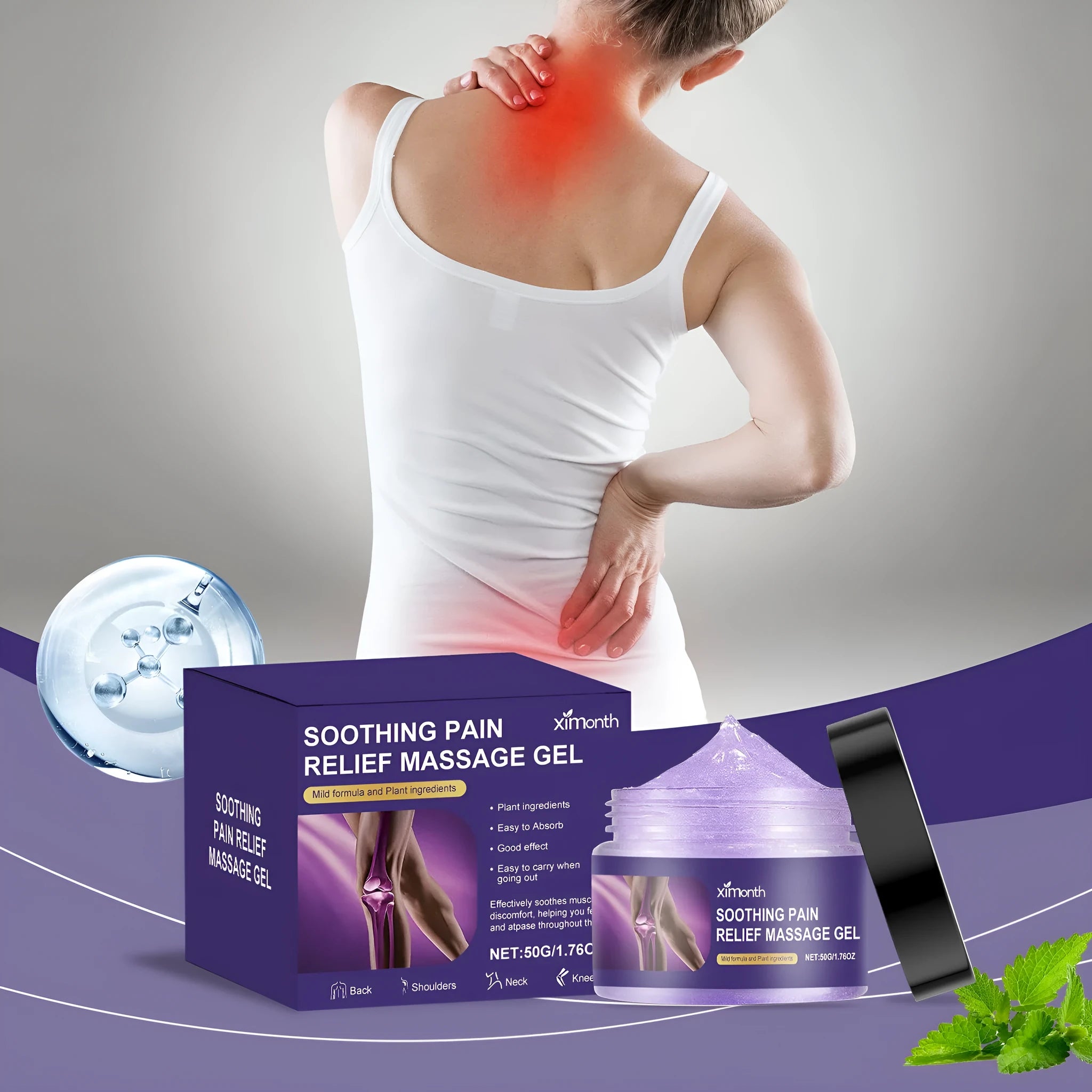 50g Body Joint Care Gel jar for joint and muscle application
