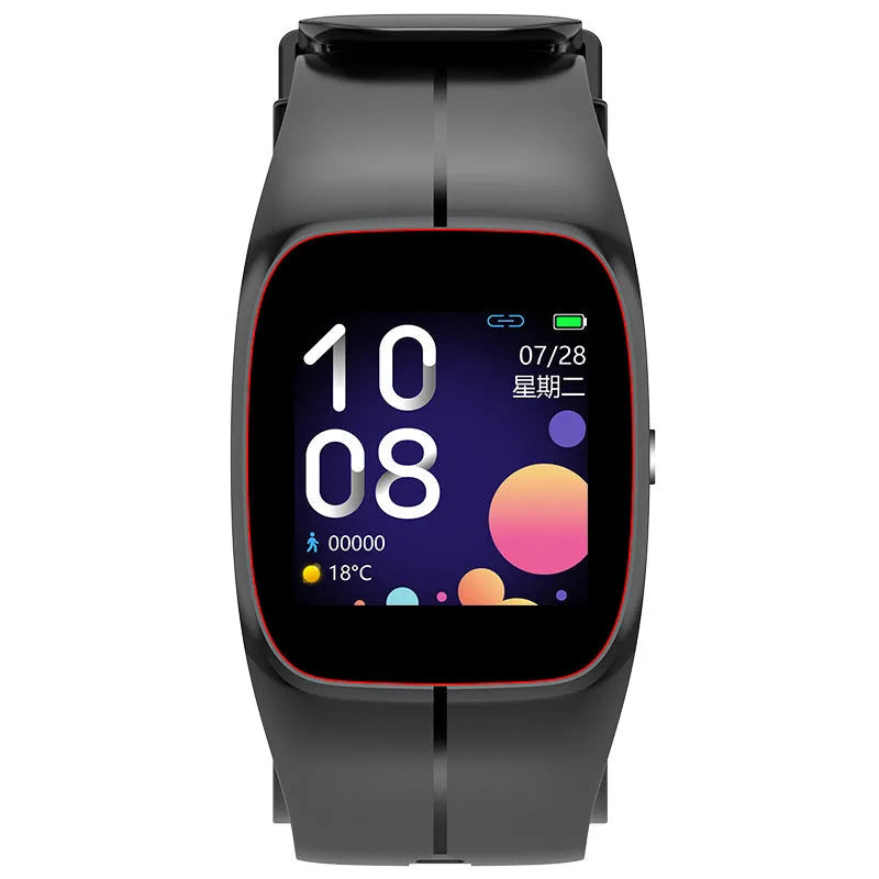 P20 Smart Watch in black showing health monitoring functions on TFT screen