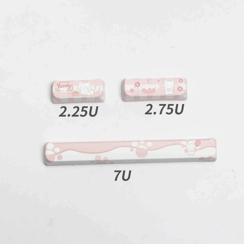 PBT sublimation key cap set for mechanical keyboards showing 98+ keys with sublimation printed legends