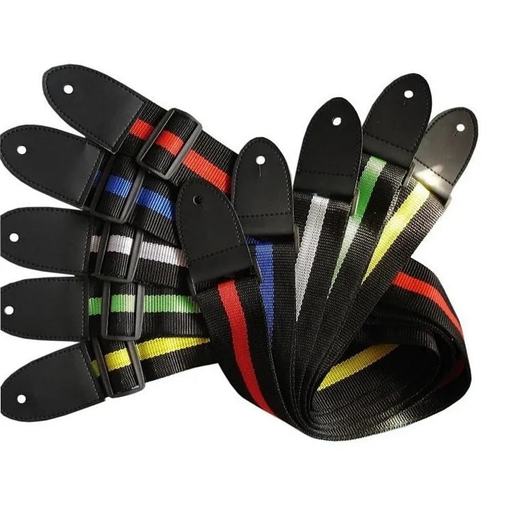 Woven universal crossbody strap for guitar, bass, and ukulele in five colour options