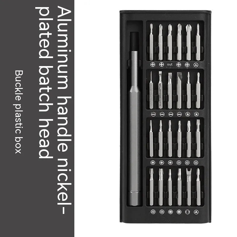 24-in-1 magnetic screwdriver repair tool set with aluminium and plastic handles