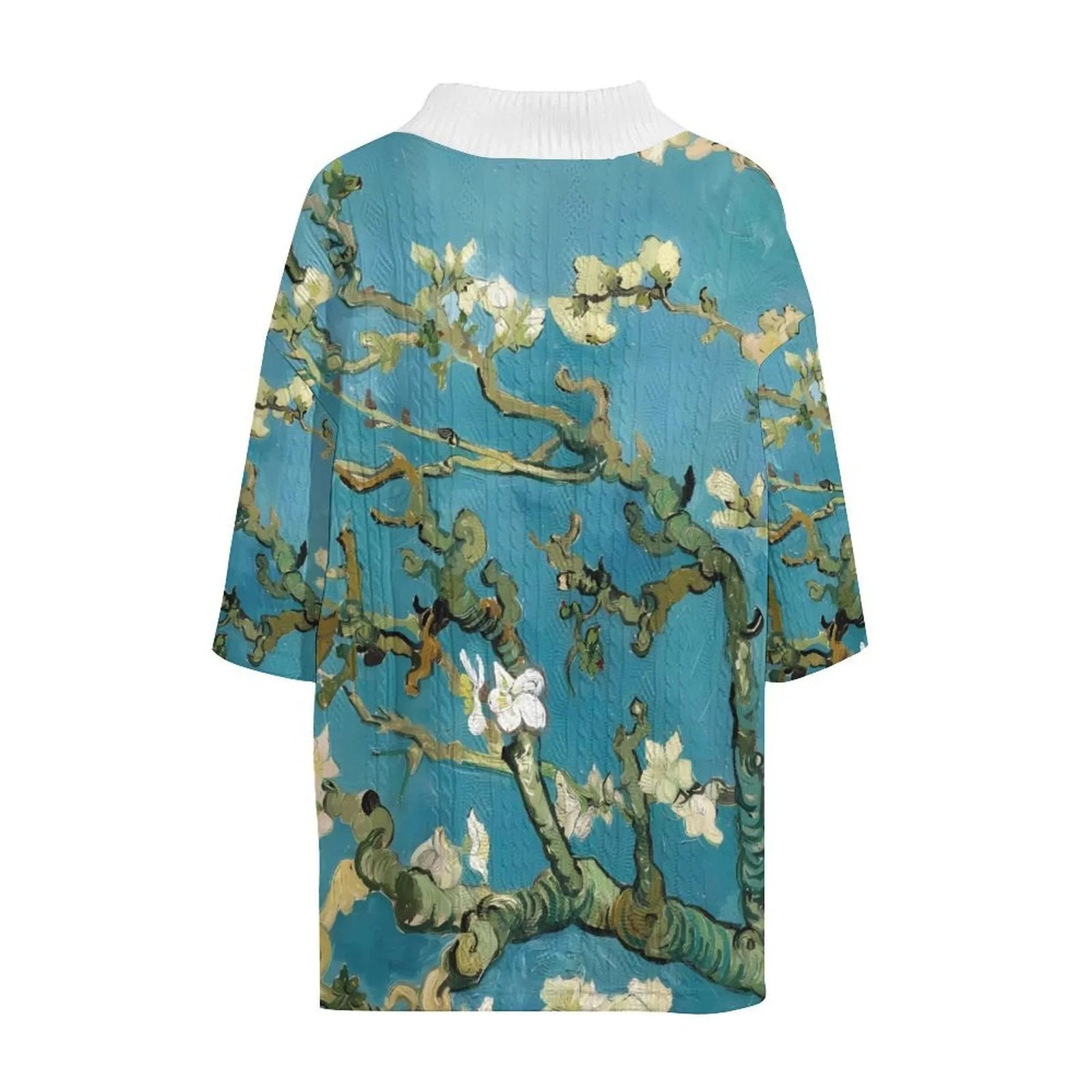 Men's peacock blue 3D printed casual suit with knitted shorts and matching T-shirt