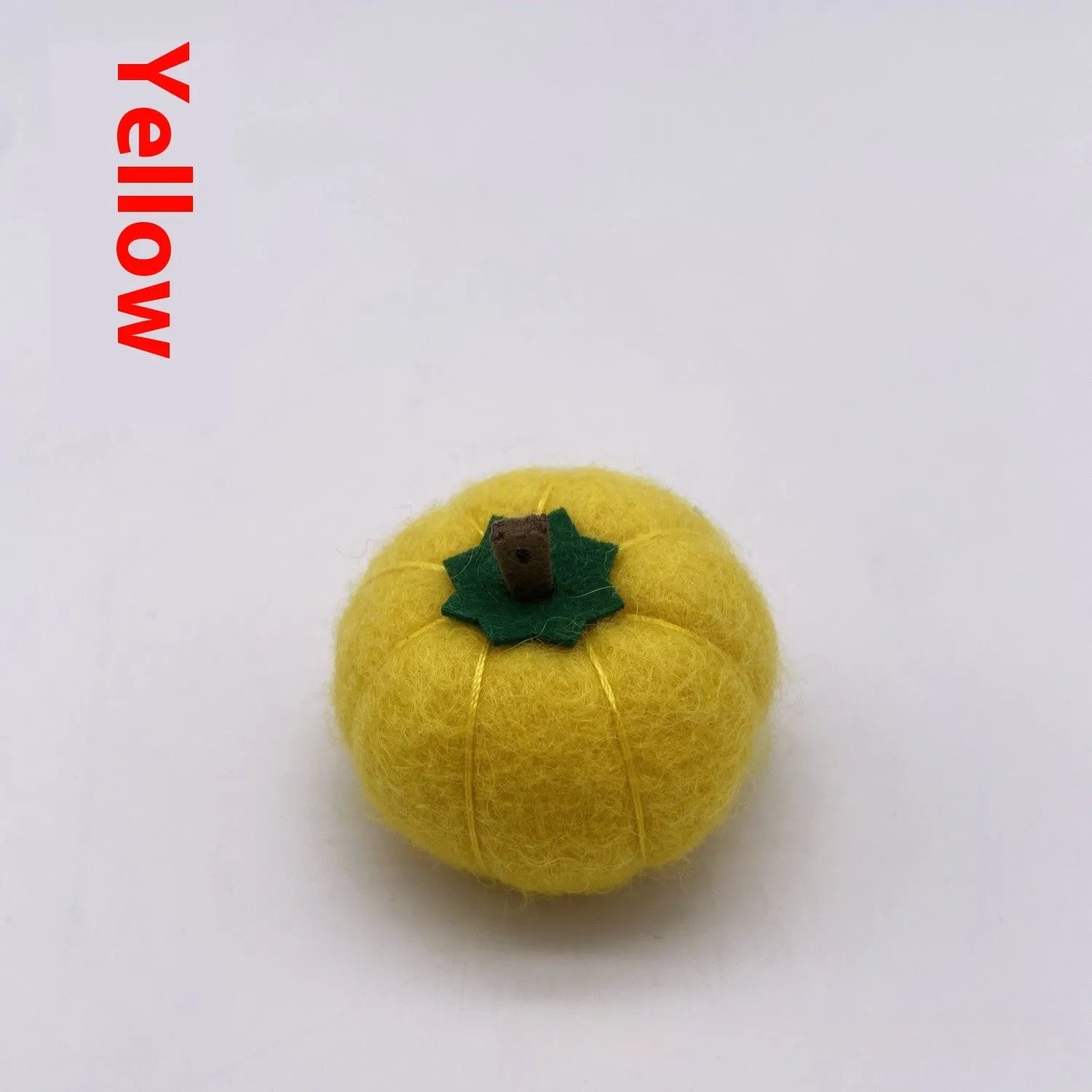 Wool felt pumpkin poke ornaments for doll decoration in multiple colours