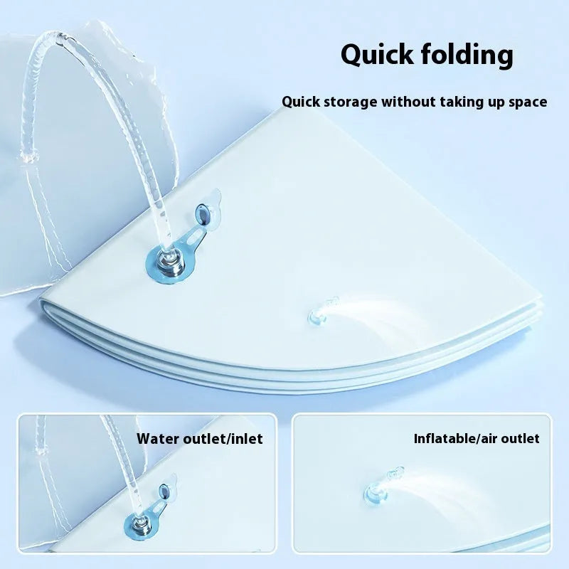 PVC inflatable water cooling bed for cats with dolphin and shark designs