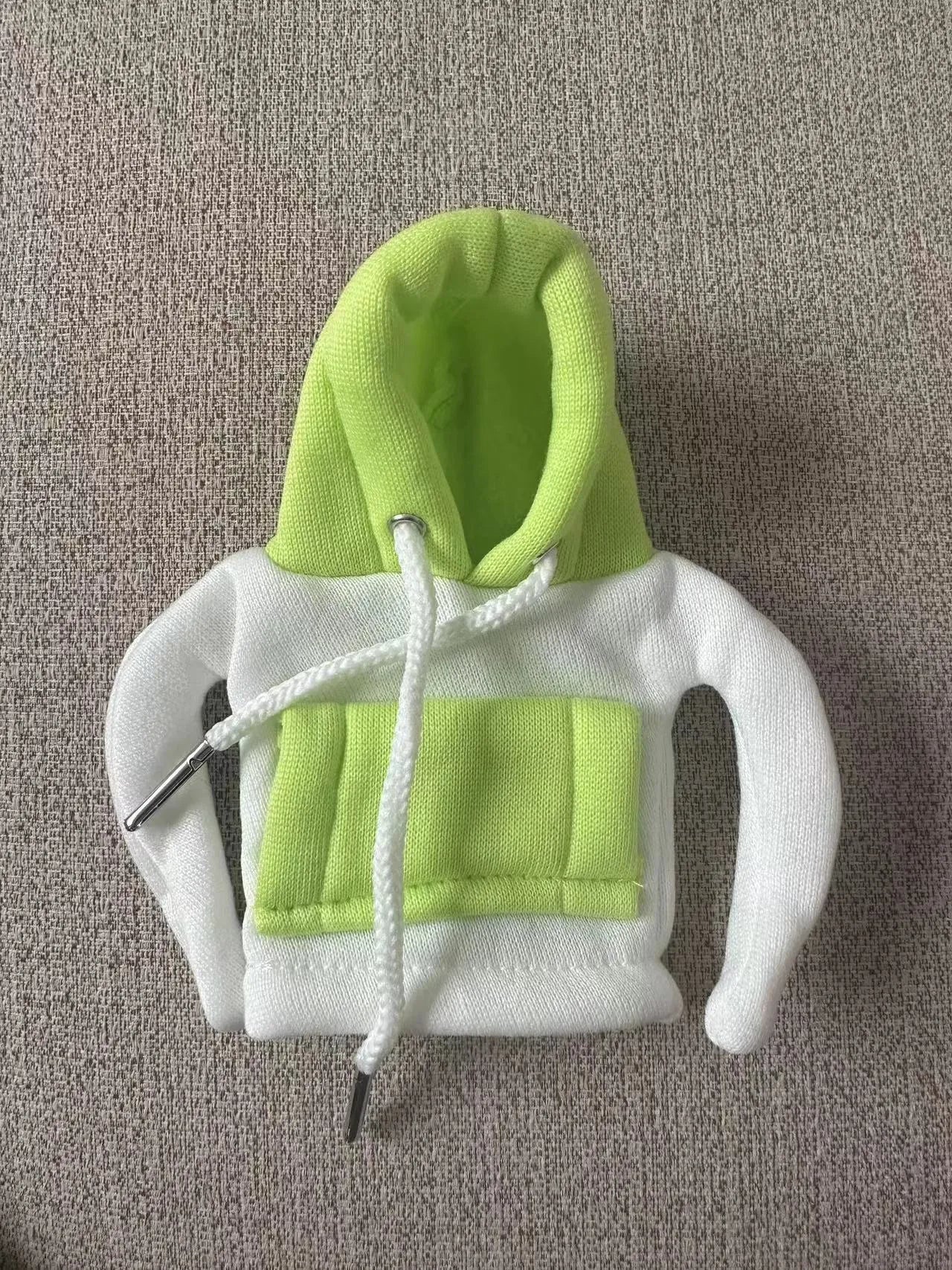 Red and white Christmas-themed polyester hood cover for a car gear shift lever.
