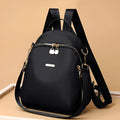 Women's Oxford cloth casual travel backpack in urban simplicity style with sewing line detail and sandwich pocket