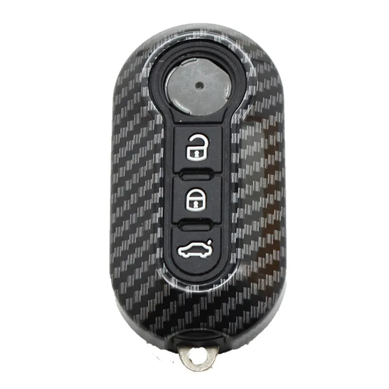 Fiat car remote key shell replacement case in black, red and dark blue colours