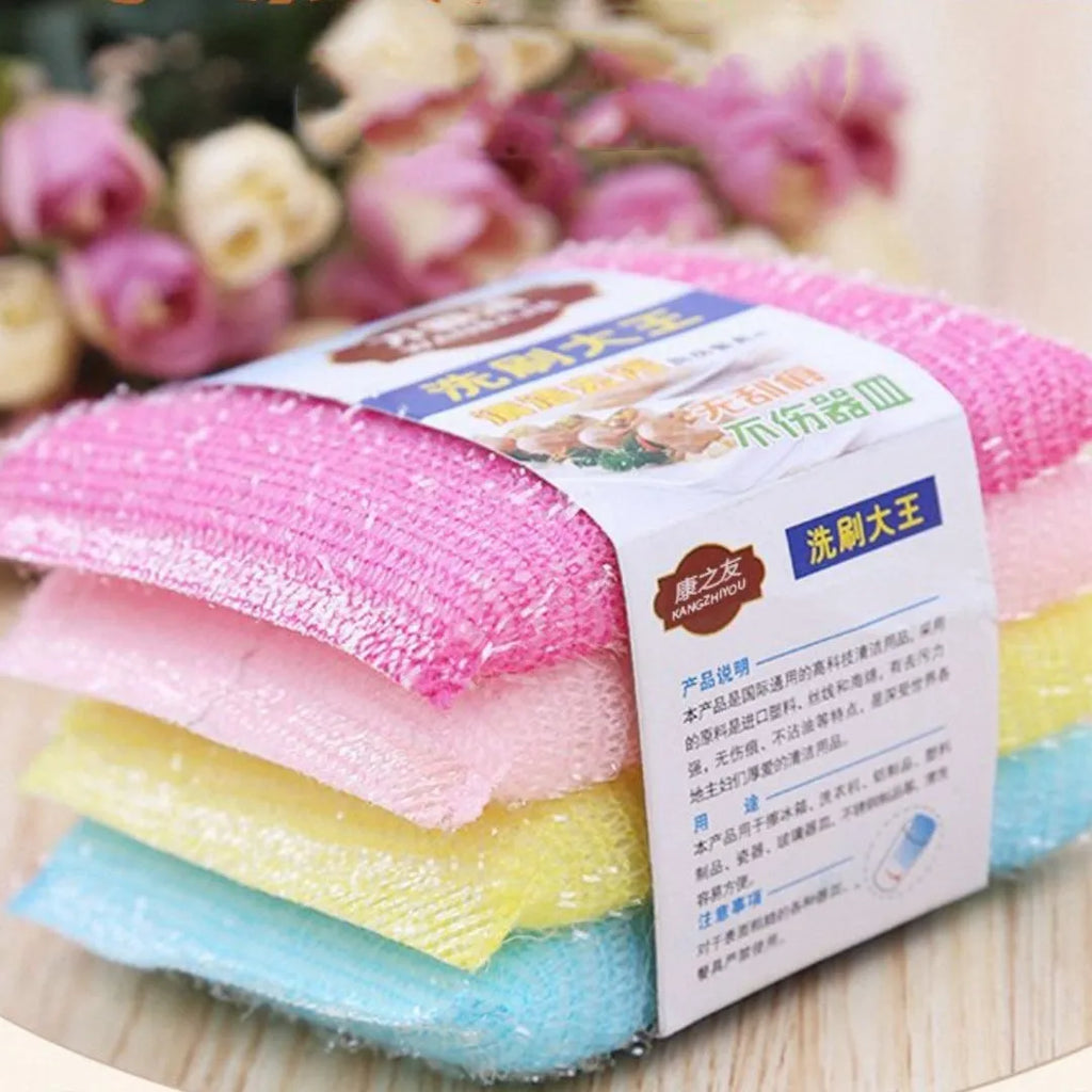 Pinstripe fabric sponge kitchen mop in macaron colours for wet and dry cleaning