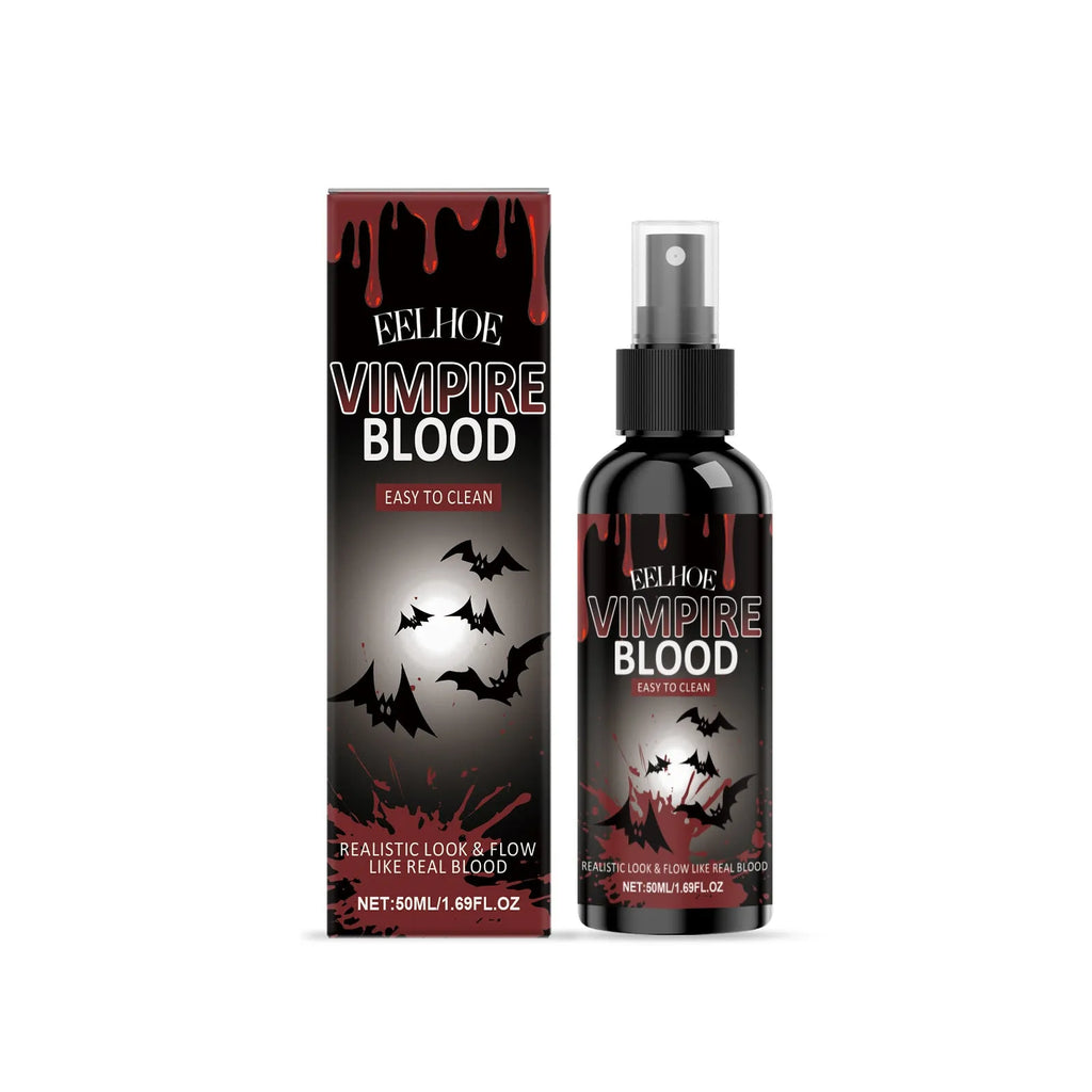 Halloween plasma spray 50ml bottle with red blood effect for costumes and stage makeup