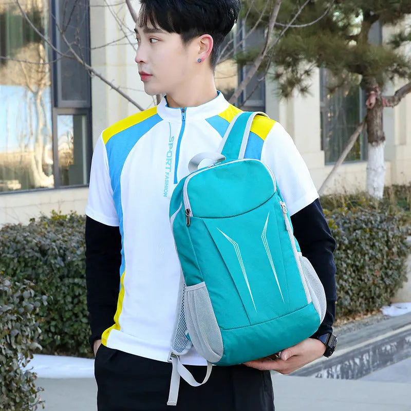 Folding travel backpack in solid colour, vertical square shape, anti-splash Oxford cloth, small unisex backpack