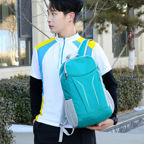 Folding travel backpack in solid colour, vertical square shape, anti-splash Oxford cloth, small unisex backpack