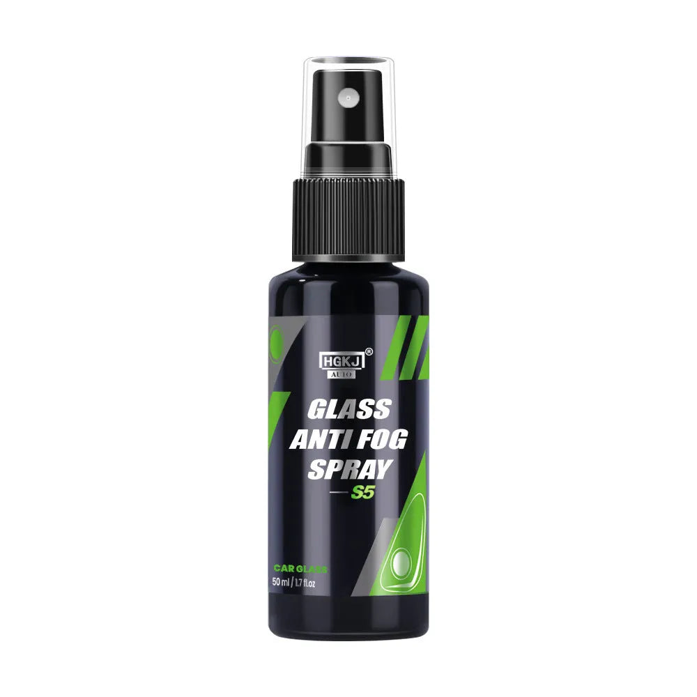 AUTO-S5 car glass antifogging spray bottle in 100ml, 50ml, and 30ml sizes for windscreen condensation prevention