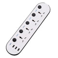 International power strip with multiple socket types and USB ports in 2035u colour