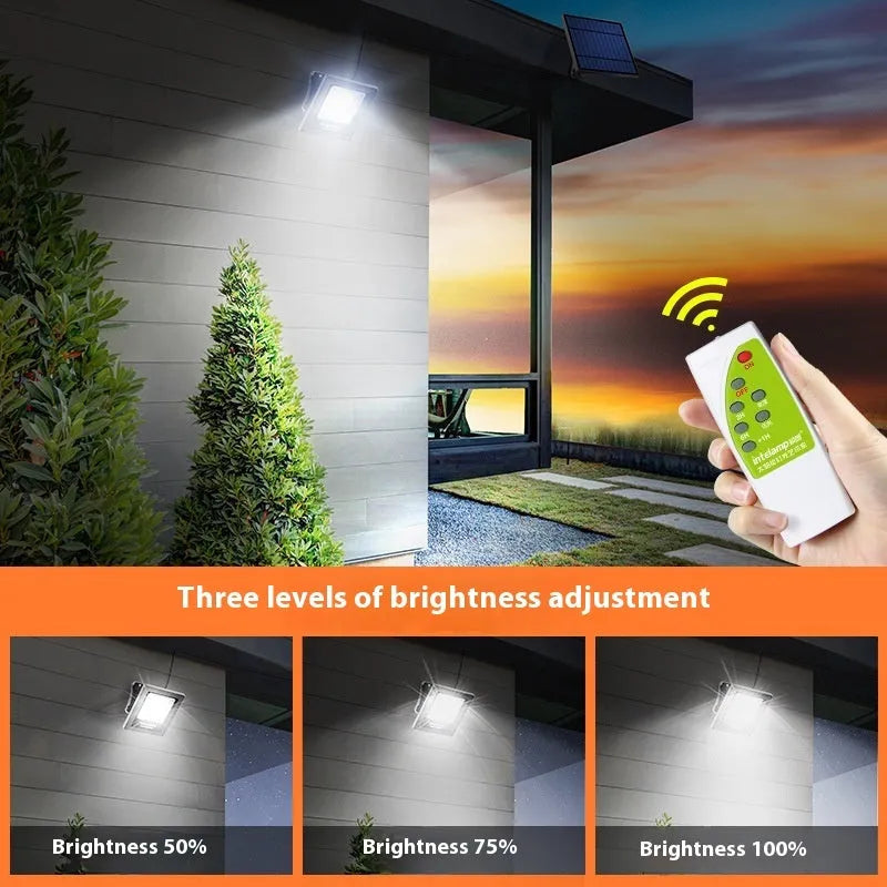 Outdoor waterproof solar LED courtyard light with IP65 rating in three lumen models