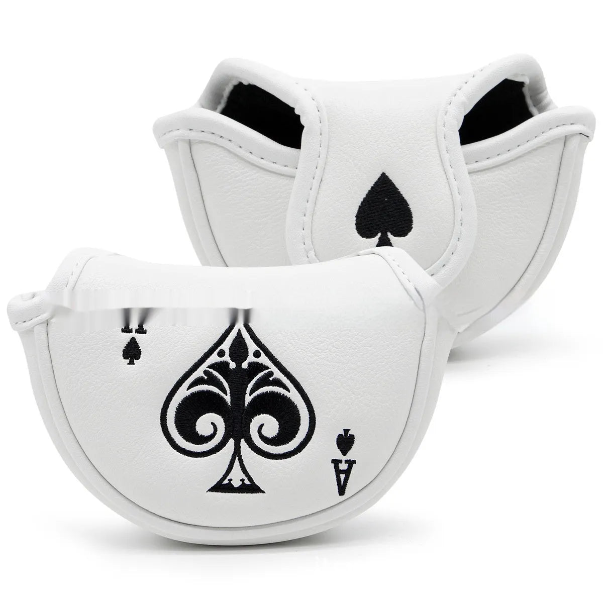 Flexible PU golf putter sleeve for head and shaft protection in one of three colours