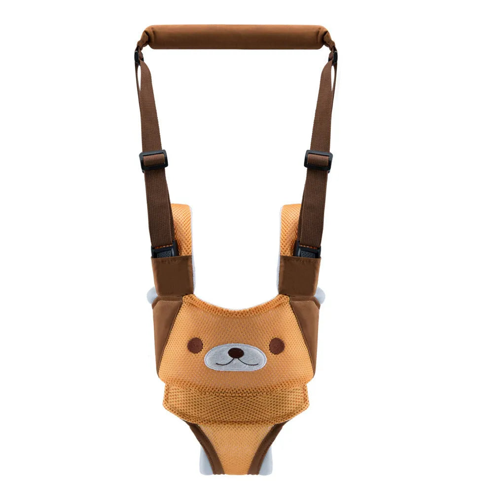 Cotton baby walking harness belt in blue colour with adjustable straps for toddler walking assistance