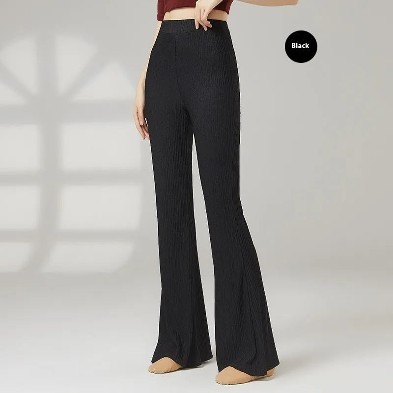 Women's classical dance practice trousers in polyester fabric available in multiple colours for sports training