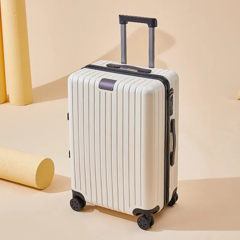 PC travel universal wheel suitcase in solid colour with dry wet separation, 20 inch size