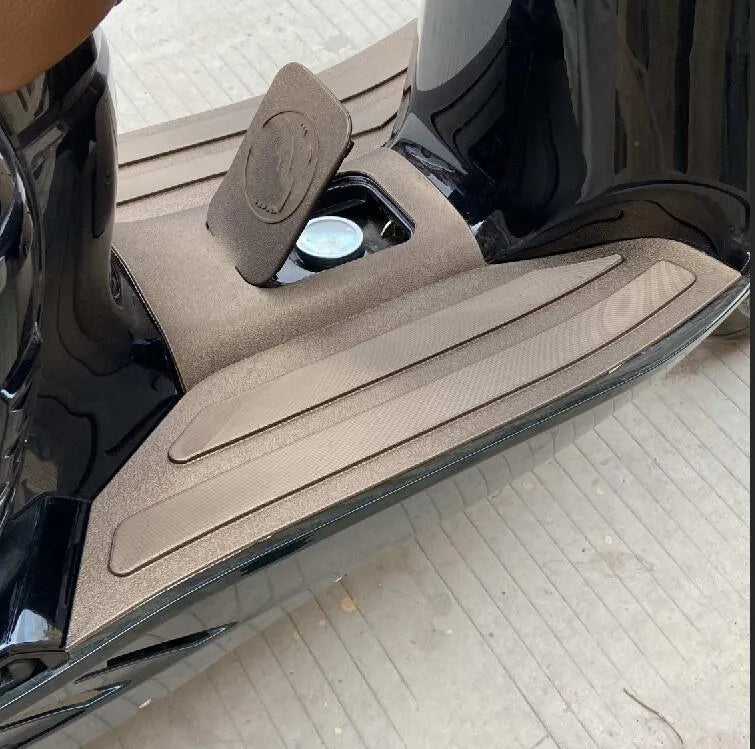 3D rubber motorcycle foot pad modification accessories in black grey and bronze gold colours