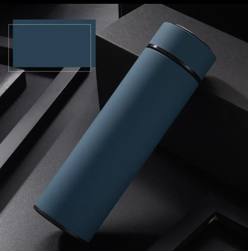 450ml stainless steel vacuum insulated water bottle in black, red, gold, or blue colour