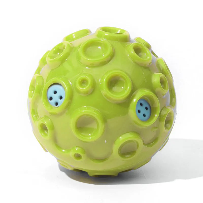 Durable dog chew ball with textured surface in multiple colours for aggressive chewers