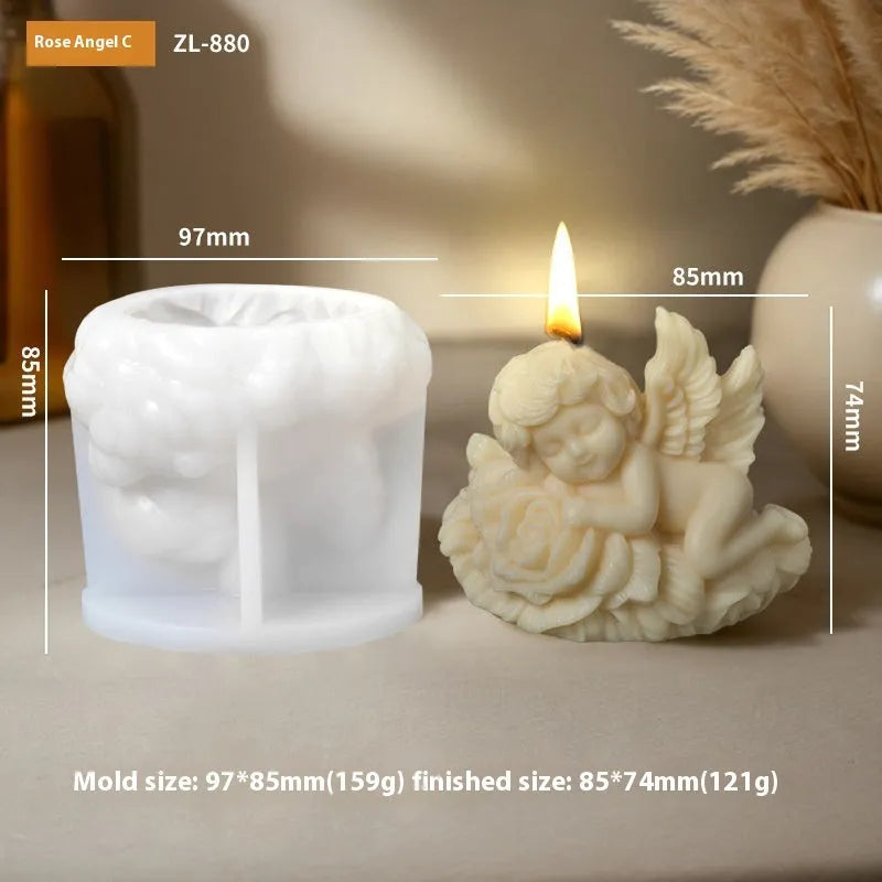 Silicone candle soap mold in irregular shape with modern simplicity style, OPP packed