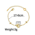 Women's stainless steel resin bracelet with double layered heart design in electroplated silver colour