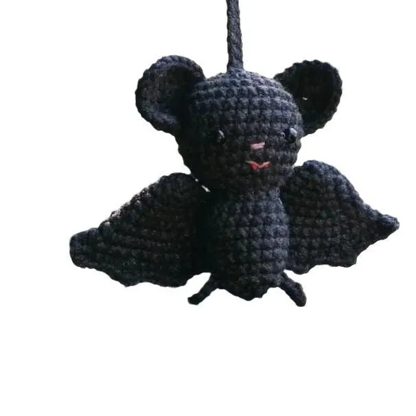 Hand-woven polyester car hanging ornament in cartoon character design