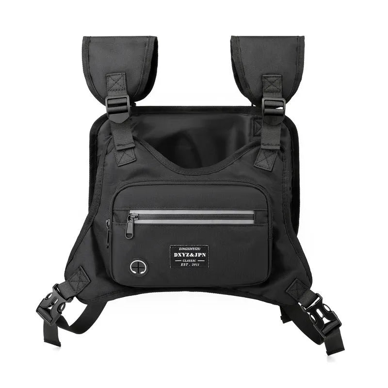 Men's waterproof nylon backpack in mesh style with zipper change bag and phone pocket for outdoor sports