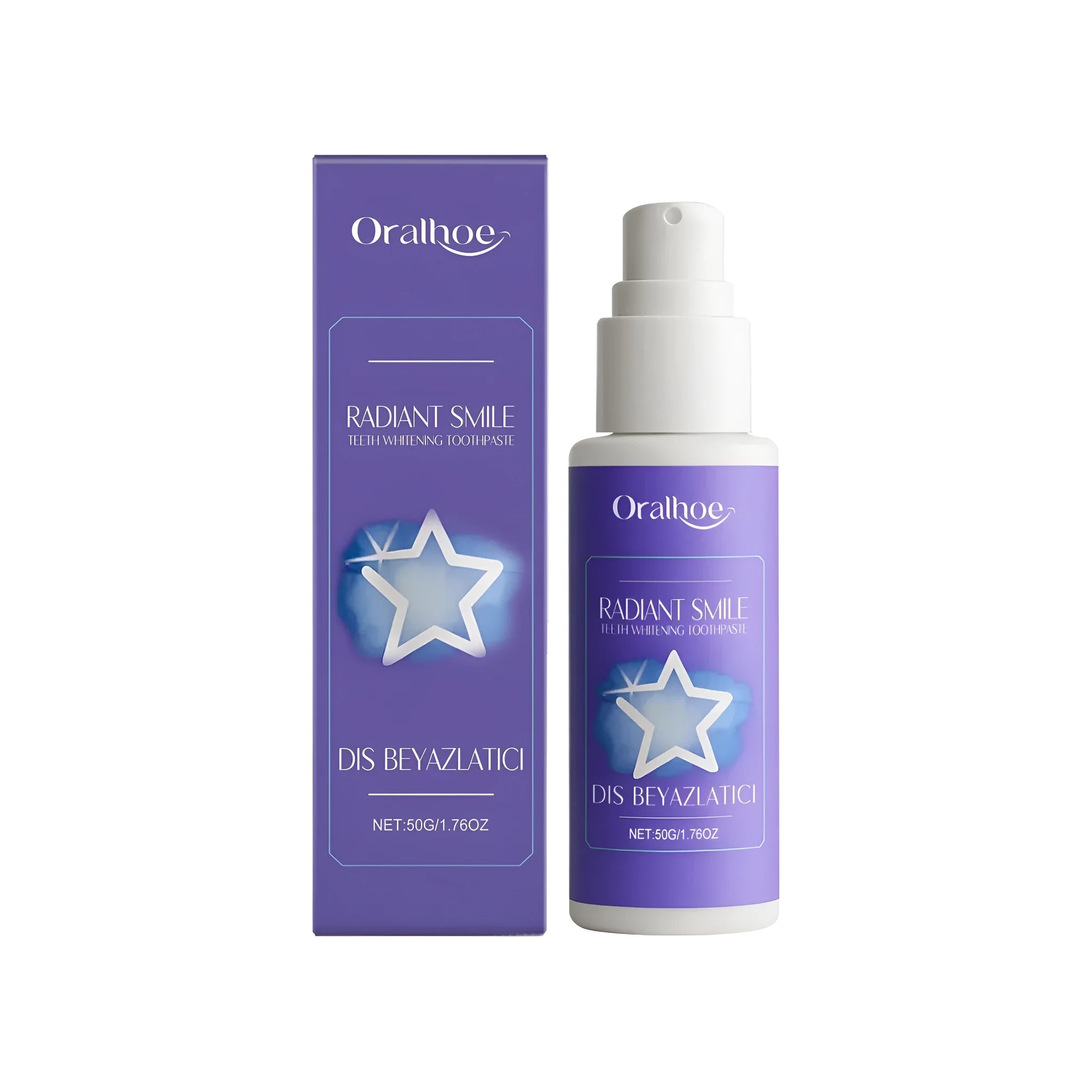 50g hydroxyapatite teeth whitening toothpaste tube with mint flavour and papain enzyme