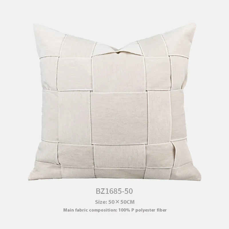 Square 50x50cm woven chenille decorative cushion in a choice of colours.