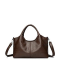 Genuine leather women's cross-body bag in multiple colours showing large capacity design