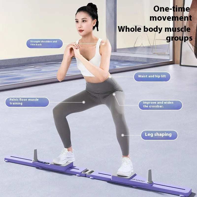 Purple and pink multifunctional split skiing machine trainer measuring 85cm