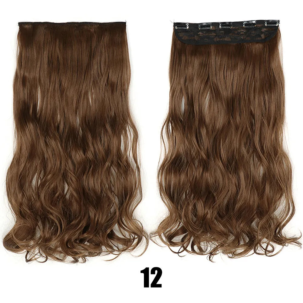 Women's big wavy long curly hair extensions, naturally fluffy with no trace, high temperature wire, picture colour
