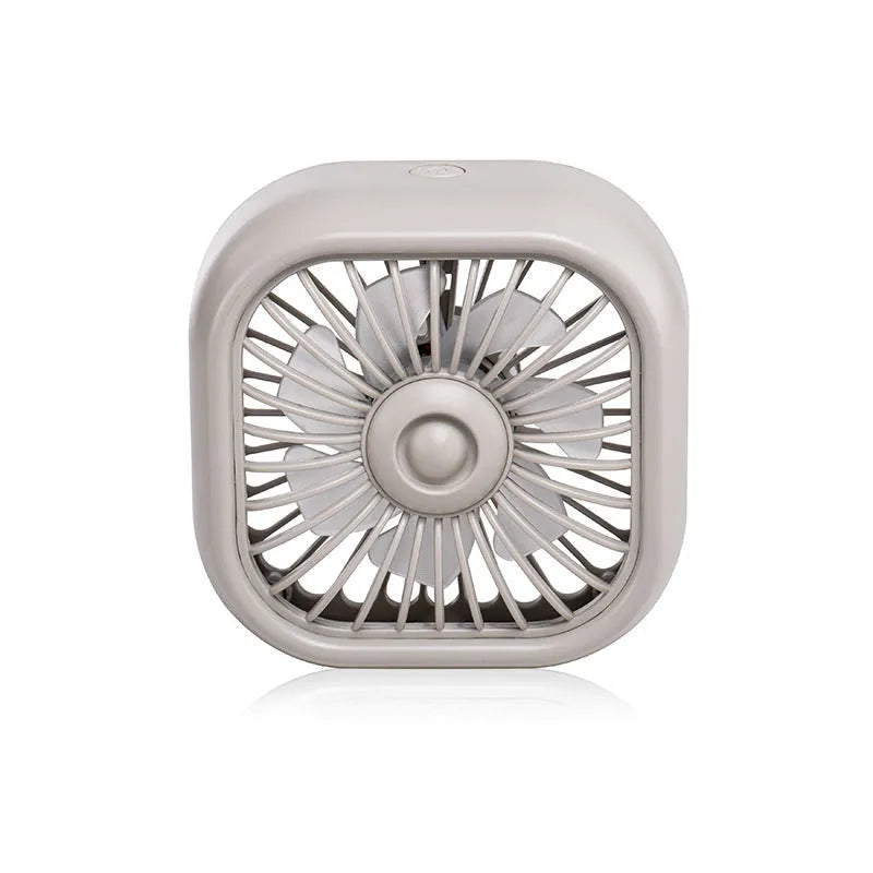 Small USB car fan with three-speed controls for vehicle ventilation