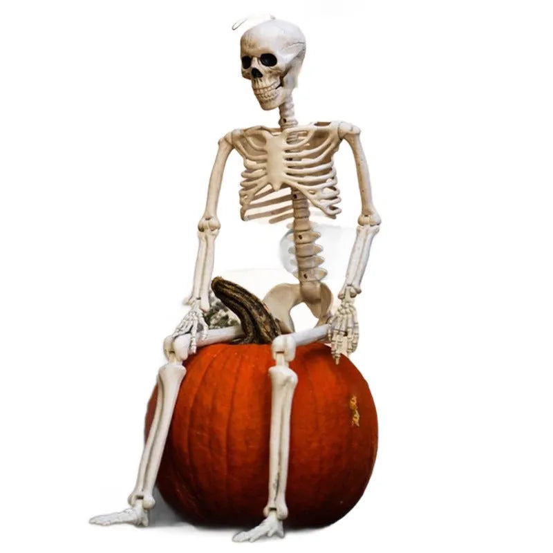 90cm tall poseable plastic skeleton model for Halloween garden and party decorations