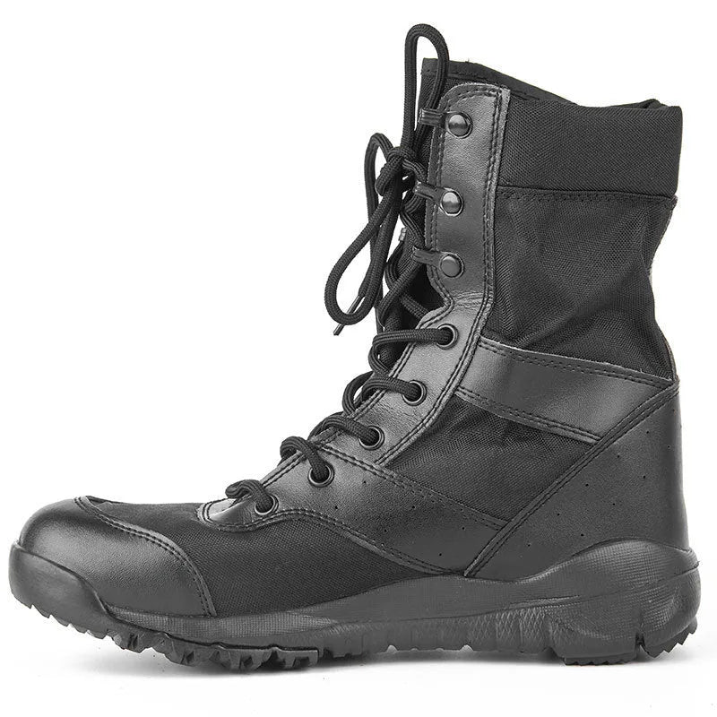 Yulong Combat Boots tactical desert boots in black colour for outdoor climbing and hiking