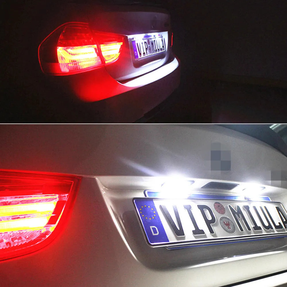 Volkswagen LED license plate light kit with CANbus decoder for Golf, Polo, Phaeton models